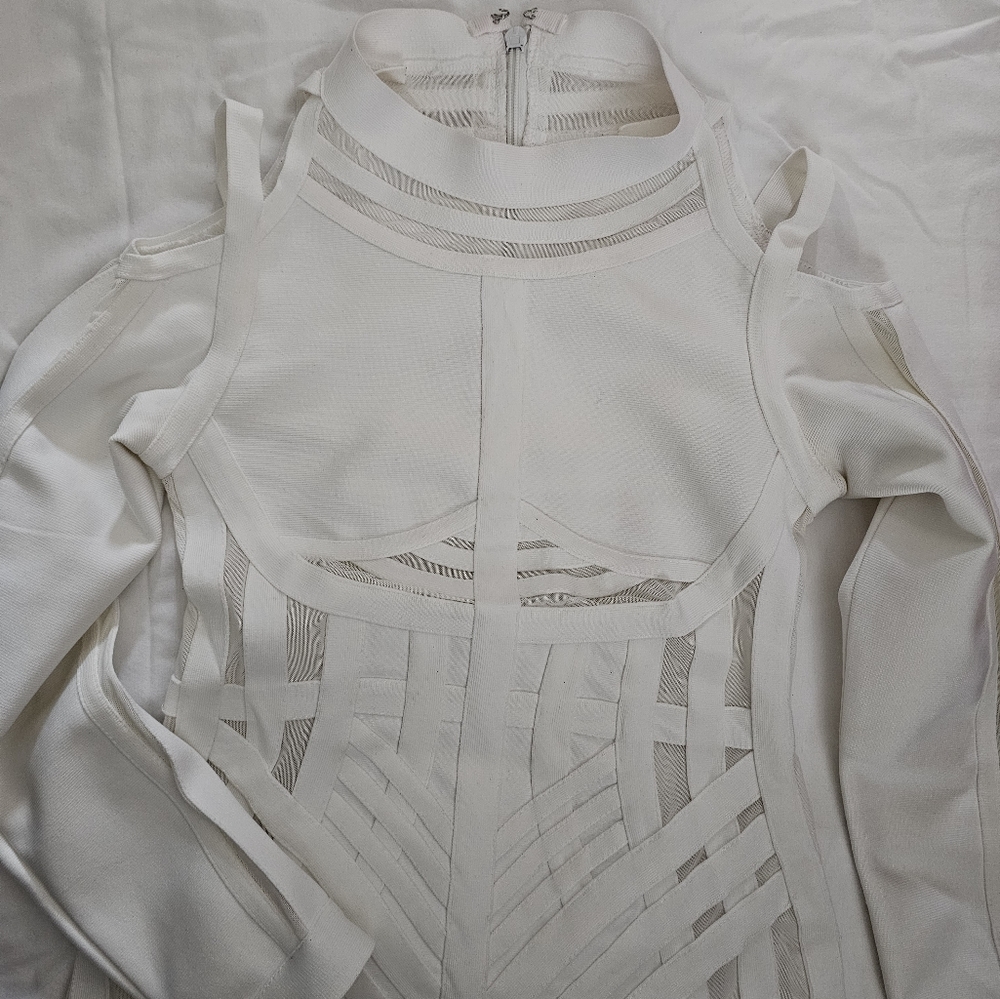White bandage dress